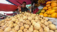 Kenaikan harga tersebut membuka peluang buah lokal yang tengah panen, seperti buah duku dari Palembang ini.