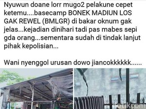 Rekaman CCTV Tak Jelas, Terduga Pembakar Basecamp Bonek Belum Terungkap