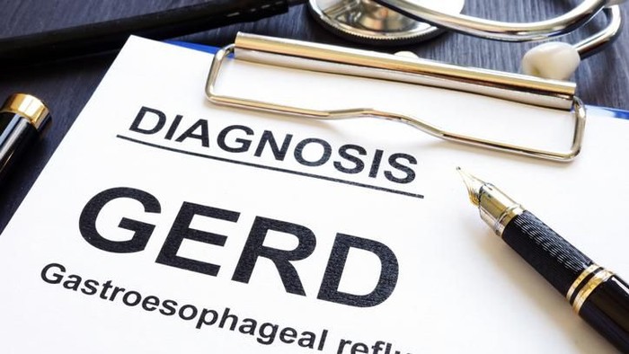 gerd Gastroesophageal reflux disease GERD on a clinic desk.