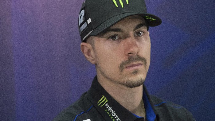 KUALA LUMPUR, MALAYSIA - FEBRUARY 06:  Maverick Vinales of Spain and Monster Energy Yamaha MotoGP Team looks on during the 2020 Team Monster Energy Yamaha MotoGP presentation during the MotoGP Pre-Season Teams Unveiling at Sepang Circuit on February 06, 2020 in Kuala Lumpur, Malaysia. (Photo by Mirco Lazzari gp/Getty Images)