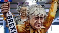 Beragam patung raksasa dan kendaraan karnaval tersebut ditampilkan sebelum karnaval itu akan berlangsung di sejumlah kota di Jerman. AP Photo/Michael Probst.