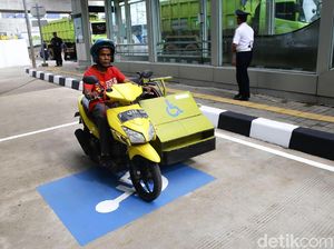 Asyik! Ada Parkiran Khusus Difabel di Stasiun MRT Jakarta
