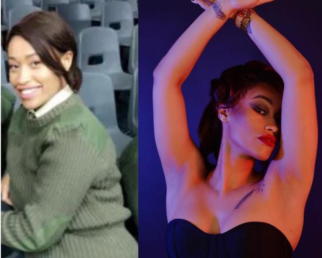 Inilah foto before-after Joanna. Dulunya dia selalu menggunakan seragam tentara. Sebagai tentara, ia merasa dibatasi hingga akhirnya memilih untuk menjadi model webcam.  Foto: dok. Instagram