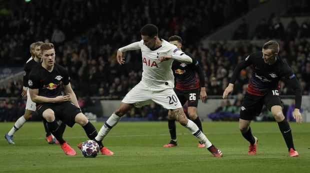 Tottenham kesulitan mencetak gol saat menghadapi RB Leipzig.