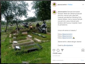 Viral Pemotor Terobos Kuburan, Disumpahi Netizen Kesurupan sampai Dicegat Malaikat