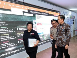 Jokowi Tinjau Penanganan Karhutla Riau Lewat Pantauan 4 Satelit