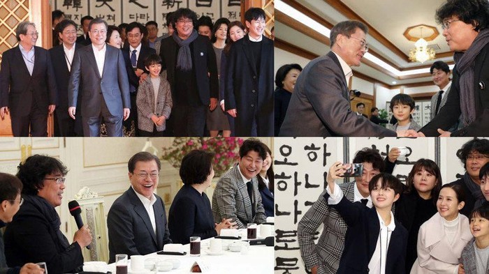 film parasite pemeran dan sutradara film parasite dijamu oleh presiden korea selatan moon jae in