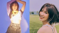 Di 2019, Red Velvet meluncurkan 3 album The ReVe Festival. Wendy tampil dengan rambut pendek di era ini. (Foto: SM Entertainment)