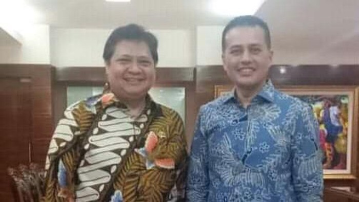 Wakil Gubernur Sumatera Utara (Sumut) Musa Rajekshah (Ijeck) bertemu Ketua Umum Golkar Airlangga Hartarto