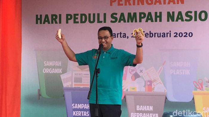 Gubernur DKI Jakarta Anies Baswedan di acara Hari Peduli Sampah Nasional (HPSN)
