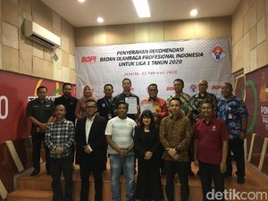 BOPI Serahkan Surat Rekomendasi Liga 1 2020 ke PT LIB