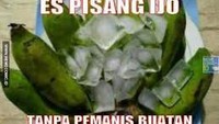 Mau minum es pisang ijo tapi takut mengandung pengawet? Coba saja es yang satu ini, dijamin alami tanpa pengawet dan bahan pewarna buatan. Foto: istimewa