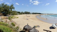 Pantai Tofo di Inhambane, Mozambik. Negara Afrika tenggara ini mempunyai banyak spot snorkeling yang luar biasa di sepanjang garis pantai Samudra Hindia. Salah satu yang terbaik ada di lepas Pantai Tofo, di Provinsi Inhambane. Ada populasi hiu paus yang besar di sini dan jadi salah satu tempat berkumpulnya mamalia laut itu di bumi. Sorincolac/iStock.