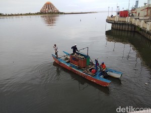 Disorot Gubernur Sulsel, Sampah di Pantai Losari Dibersihkan