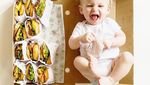 Keren! Ibu Ini Tiap Bulan Tandai Perkembangan Anaknya dengan Burger