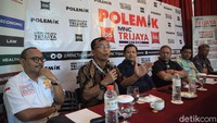 Hadir dalam diskusi tersebut (kiri-kanan) anggota DPRD DKI Jakarta Fraksi Gerindra Syarif, pakar tata kota Yayat Supriyatna, pengamat politik UNJ Ubedillah Badrun, moderator Margi Syarif, peneliti LKSP Hafidz Muftitsany dan anggota DPRD DKI Jakarta Fraksi PKS, Dani Anwar.