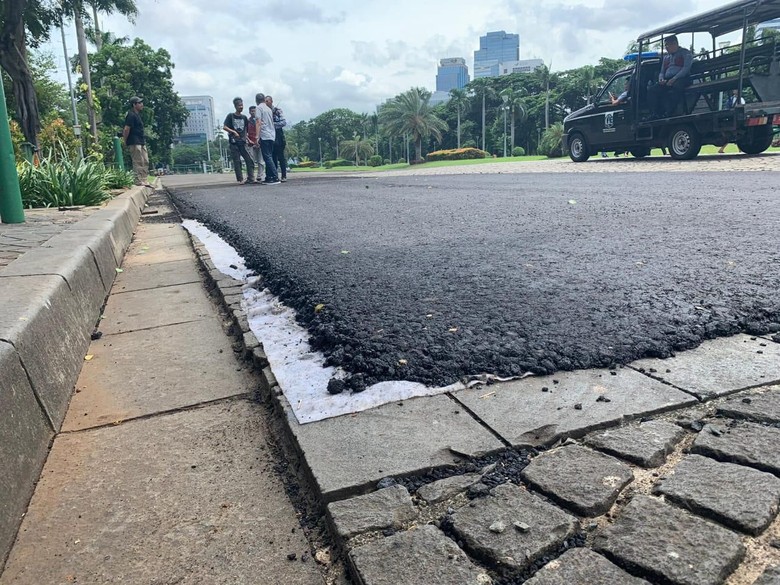 Uji aspal Formula E di Monas Uji aspal Formula E di Monas
