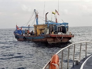 KKP Tangkap Kapal Asing Berbendera Malaysia di Selat Malaka