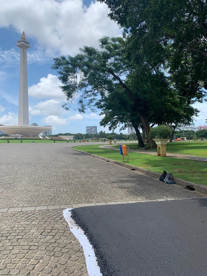 Uji aspal Formula E di Monas