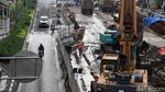Petugas Kebut Pengerjaan Proyek Underpass Senen