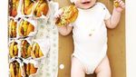 Keren! Ibu Ini Tiap Bulan Tandai Perkembangan Anaknya dengan Burger