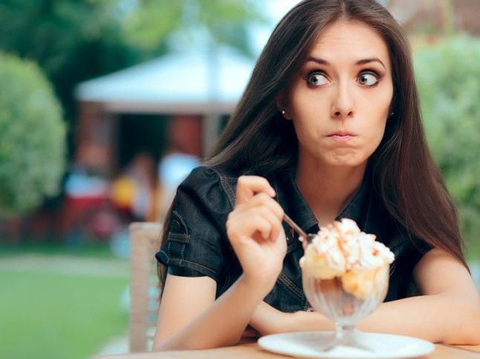 cheating day Concept cheat day. Let us dally off hard diet. Close up .
