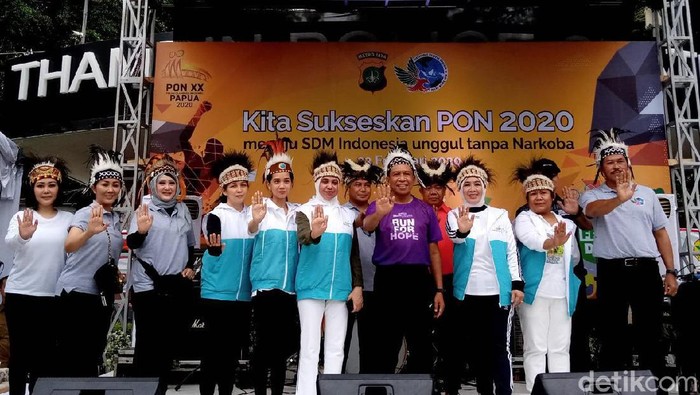 Kemenpora, BNN dan Polda Metrojaya gelar acara bersama (Kadek Melda Luxiana-detikcom)
