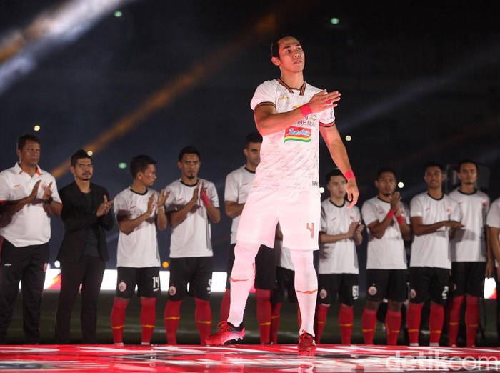 Persija Jakarta menggelar launching team di Stadion GBK, Jakarta, Minggu (23/2/2020). Seluruh punggawa team diperkenalkan.