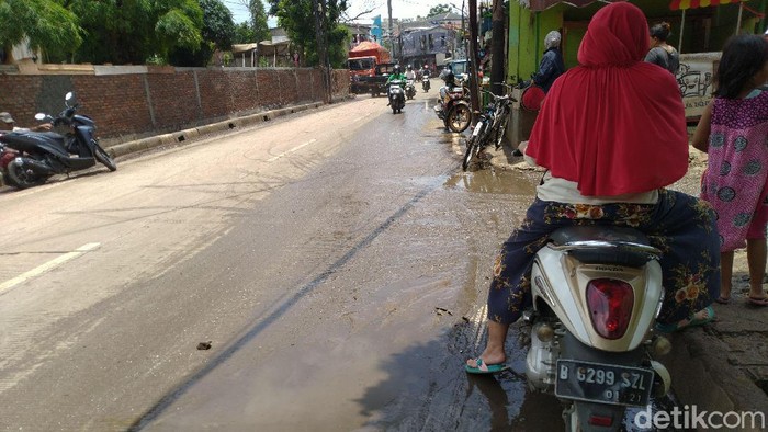 Jalan Kemang Utara IX, Jakarta Selatan (Jaksel) sempat terendam banjir (Sachril Agustin Berutu/detikcom)