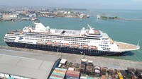 Kapal pesiar CMV Vasco da Gama merupakan kapal ketiga yang berkunjung ke Pelabuhan Tanjung Emas Semarang. Foto: Dok. Pelindo III