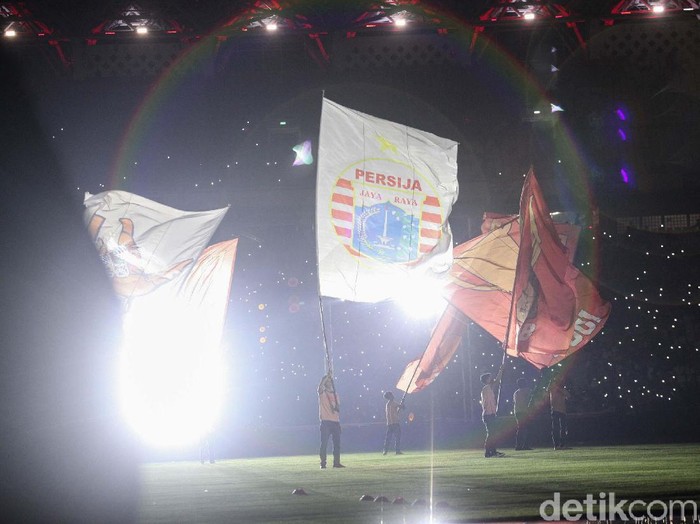 Persija Jakarta menggelar launching team di Stadion GBK, Jakarta, Minggu (23/2/2020). Seluruh punggawa team diperkenalkan.
