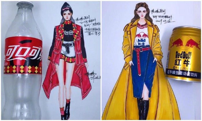 Desainer China Ini Bikin Model Baju Terinspirasi Minuman Kemasan