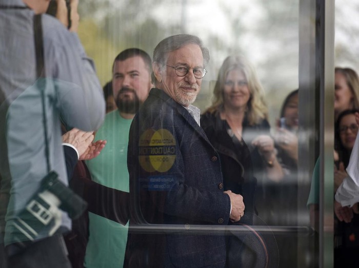 Steven Spielberg CUPERTINO, CA - MARCH 25: Filmmaker Steven Spielberg attends an Apple product launch event at the Steve Jobs Theater at Apple Park on March 25, 2019 in Cupertino, California. Apple Inc. announced the launch of its new video streaming service, and also unveiled a premium subscription tier to its News app. (Photo by Michael Short/Getty Images)