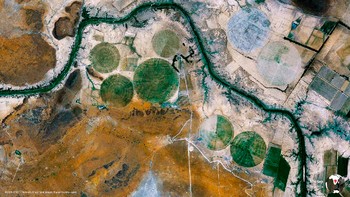 Xbariep, Afrika Selatan. Foto: Google Earth View