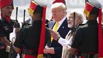 Ribuan Orang Sambut Kedatangan Trump di India