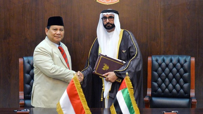Prabowo-Menhan UEA Teken Perjanjian Kerja Sama.