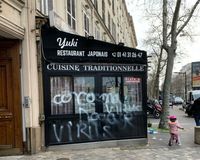 Jadi Sasaran Rasis, Resto Jepang di Paris Dirusak dengan Grafiti 'Coronavirus'