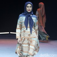 Koleksi terbaru KAMI bertajuk Cadiya di Muslim Fashion Festival 2020, Jakarta Convention Center, Jakarta, Sabtu [22/2/2020]. Foto: Mohammad Abduh/Wolipop