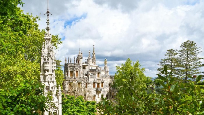 Sintra.Portugal - May 28, 2014: Regaleira Palace is situated in the historic center of Sintra and is classified as World Heritage by UNESCO.