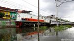 Wesel Kebanjiran, Perjalanan KA di Stasiun Pasar Senen Terganggu