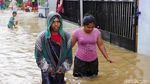 Penampakan Ketinggian Banjir di Rawadas Pondok Kopi