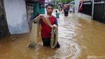 Penampakan Ketinggian Banjir di Rawadas Pondok Kopi