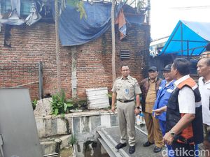 Dari Manggarai, Gubernur Anies Baswedan Cek Pintu Air Karet