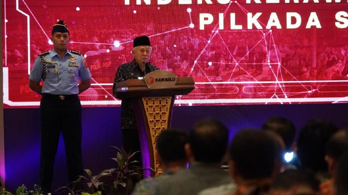 Wakil Presiden Maruf Amin di peluncuran Indeks Kerawanan Pilkada 2020.