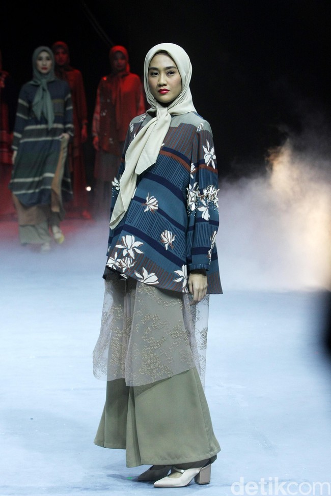 Koleksi terbaru KAMI bertajuk Cadiya di Muslim Fashion Festival 2020, Jakarta Convention Center, Jakarta, Sabtu [22/2/2020]. Foto: Mohammad Abduh/Wolipop
