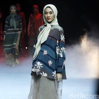 Koleksi terbaru KAMI bertajuk Cadiya di Muslim Fashion Festival 2020, Jakarta Convention Center, Jakarta, Sabtu [22/2/2020]. Foto: Mohammad Abduh/Wolipop