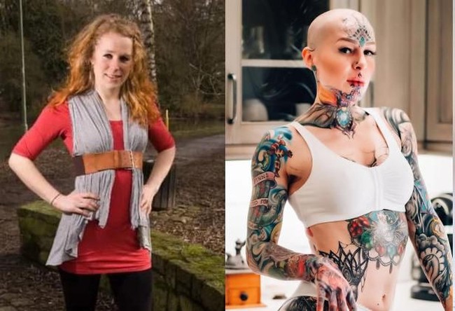 Cigno dulunya memiliki rambut panjang. Ia bahkan jarang memakai pakaian-pakaian seksi. Namun setelah transformasinya itu, penampilan Cigno 180 derajat berbeda.  Wanita yang tinggal di California itu berencana akan menambah tatonya hingga menutupi kulit tubuhnya. Dia juga akan melakukan prosedur ekstrem, yakni membelah lidahnya.  Foto: Instagram