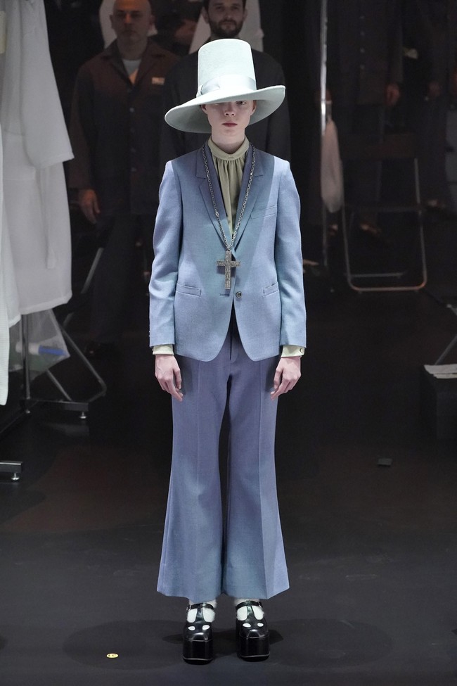 Fashion show Gucci menghadirkan koleksi ready to wear di Milan Fashion Week Fall 2020, Milan, Italia, Rabu [19/2/2020]. Photo by Pietro S. DAprano/Getty Images.