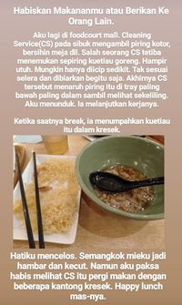 Lewat Kisah Haru, Netizen Ini Ajak Foodies Habiskan Makanan 