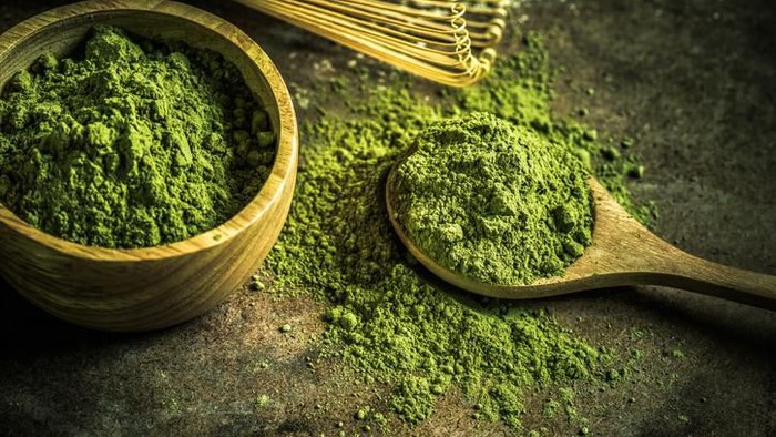 Matcha tea and green tea utensils